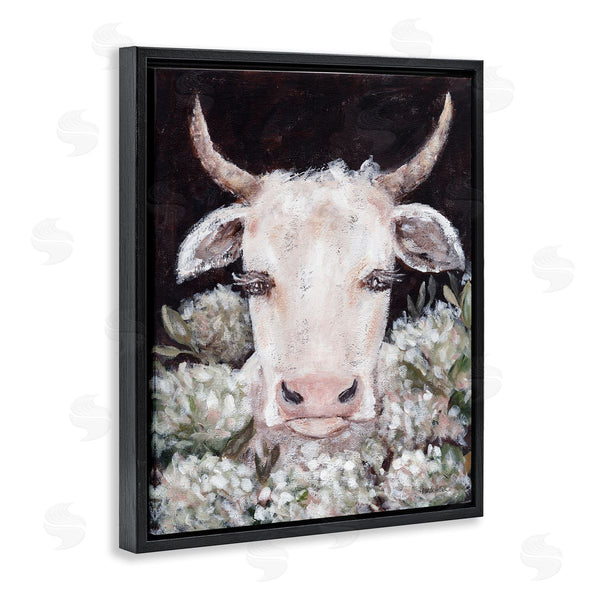 Stupell Industries Amanda Hilburn | Gentle Cow With Florals