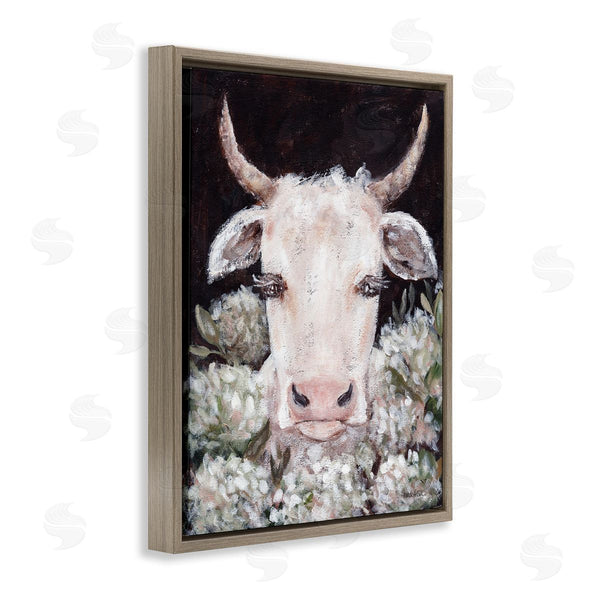 Stupell Industries Amanda Hilburn | Gentle Cow With Florals