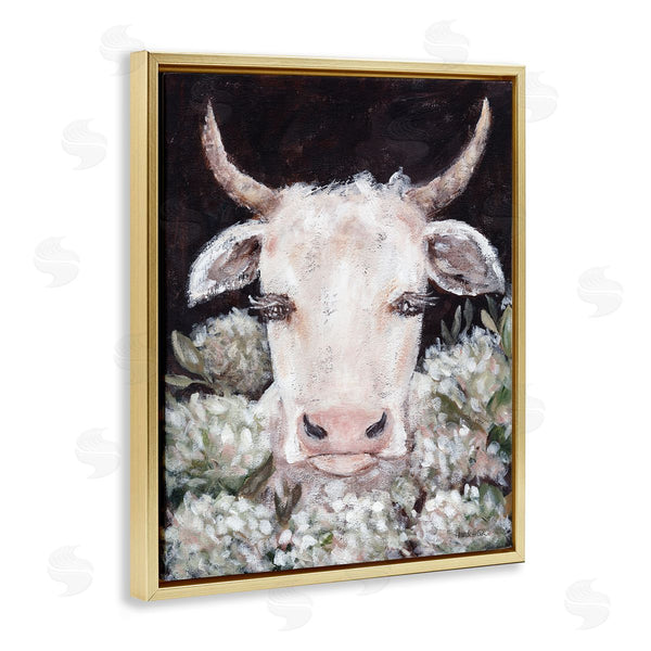Stupell Industries Amanda Hilburn | Gentle Cow With Florals