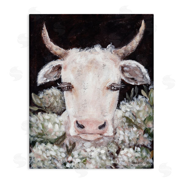 stupell industries Amanda Hilburn | Gentle Cow with Florals