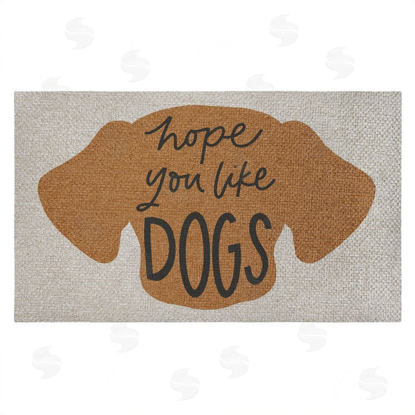 stupell industries Amanda Houston | Hope You Like Dogs Faux Sisal Door Mat