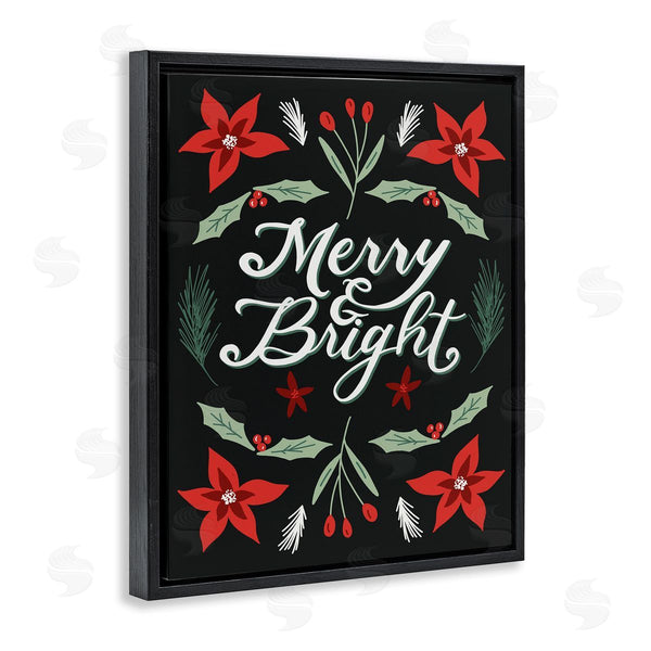 Stupell Industries Amanda Houston | Merry And Bright Christmas Poinsettia