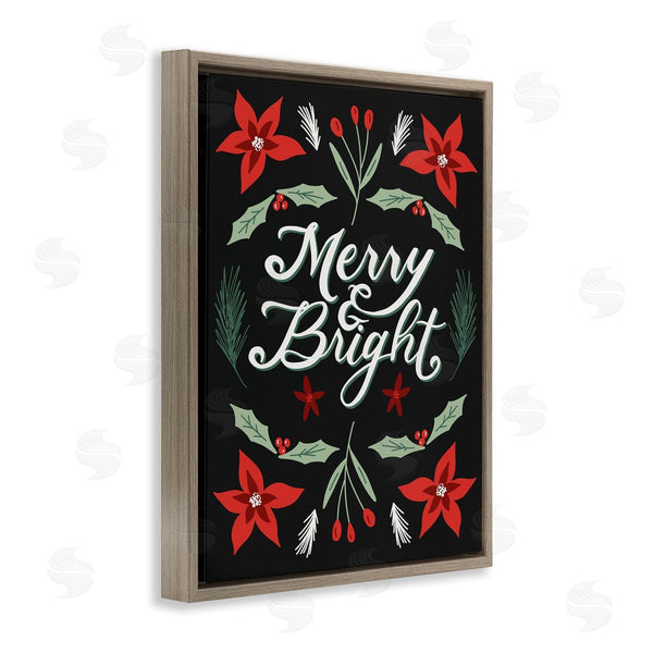 Stupell Industries Amanda Houston | Merry And Bright Christmas Poinsettia