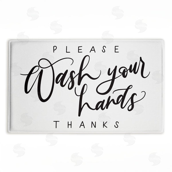 stupell industries Amanda Houston | Please Wash Hands Thanks Plush Bath Mat