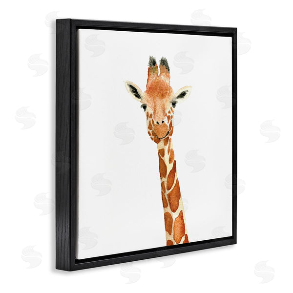 Stupell Industries Amanda Houston | Simple Smiling Giraffe Head Animal Portrait Wall Art