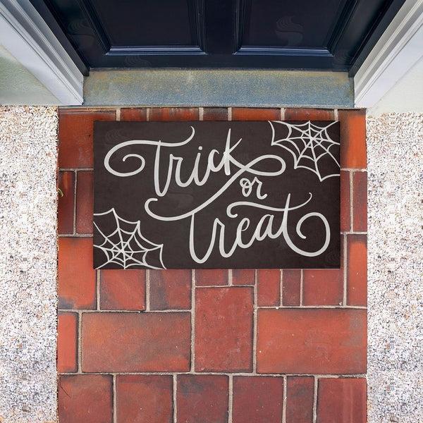 Stupell Industries Amanda Houston | Trick Or Treat Spider Webs Non-Woven Door Mat