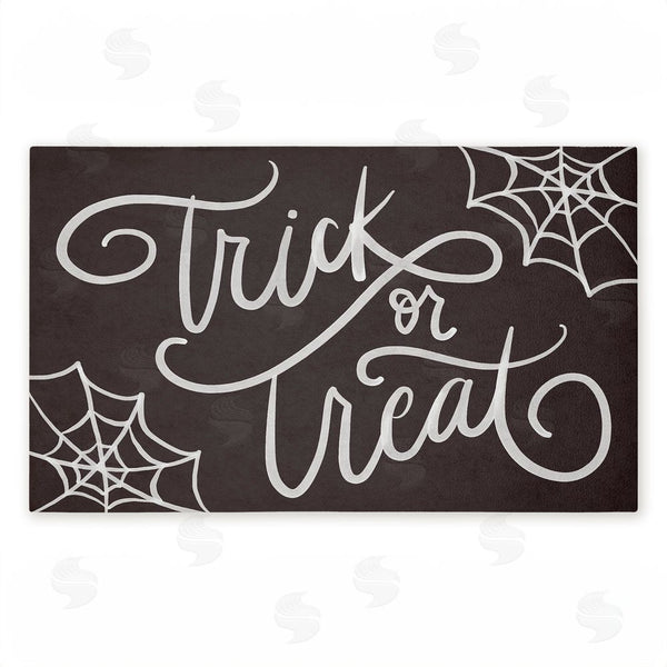 stupell industries Amanda Houston | Trick Or Treat Spider Webs Non-Woven Door Mat