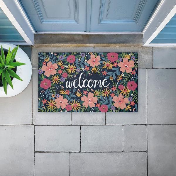 Stupell Industries Amanda McGee | Floral Abundance Entry Non-Woven Door Mat