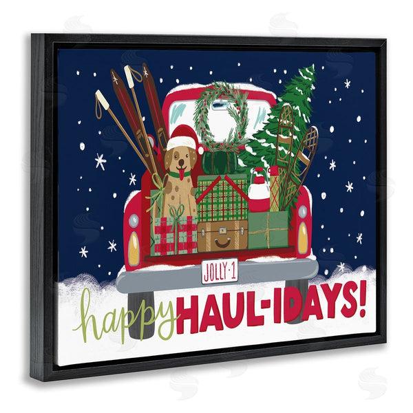 Stupell Industries Amanda McGee | Happy Haul-idays Christmas Gift Truck Wall Art