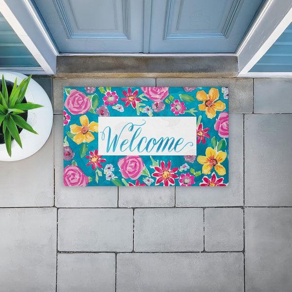 Stupell Industries Amanda McGee | Lush Garden Welcome Non-Woven Door Mat