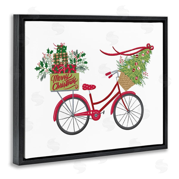 Stupell Industries Amanda McGee | Merry Christmas Seasonal Bicycle Wall Art