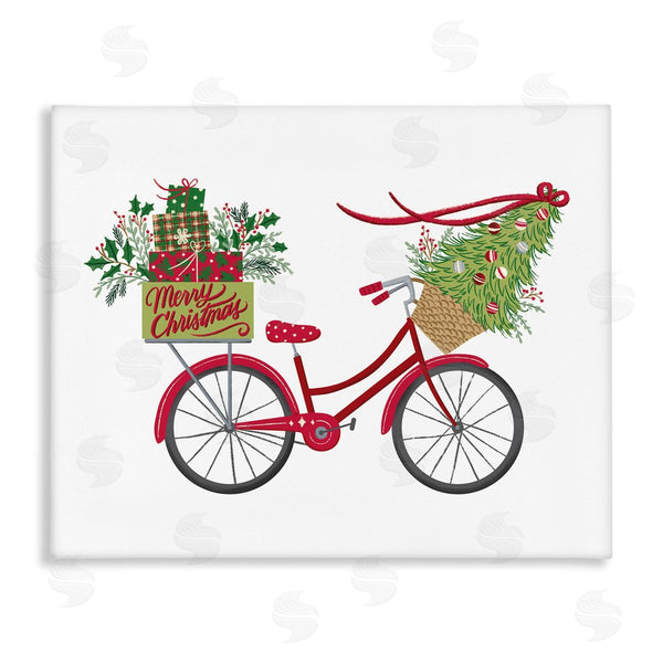 stupell industries Amanda McGee | Merry Christmas Seasonal Bicycle Wall Art