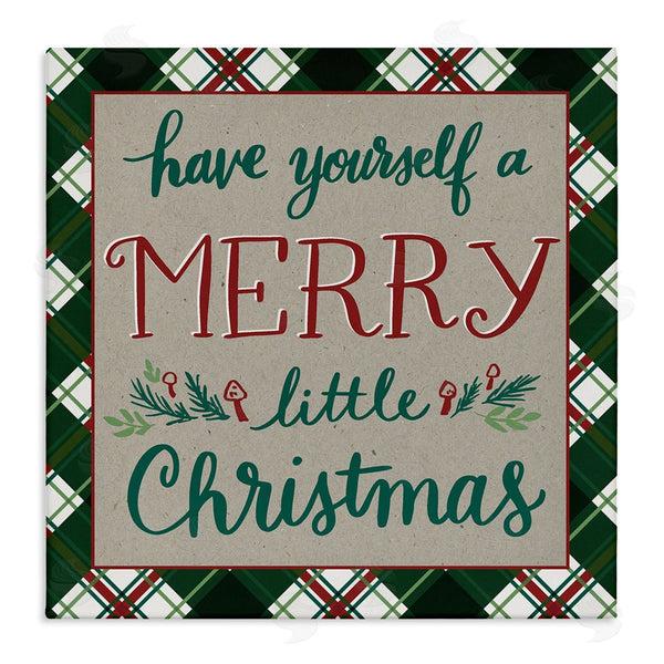 stupell industries Amanda McGee | Merry Little Christmas Plaid Holiday Wall Art