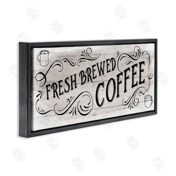 Stupell Industries Amanda Murray | Fresh Brewed Coffee Phrase Wall Art