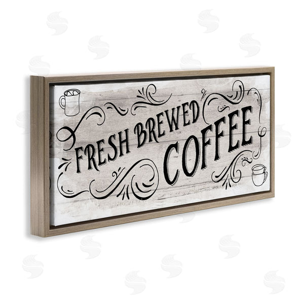 Stupell Industries Amanda Murray | Fresh Brewed Coffee Phrase Wall Art