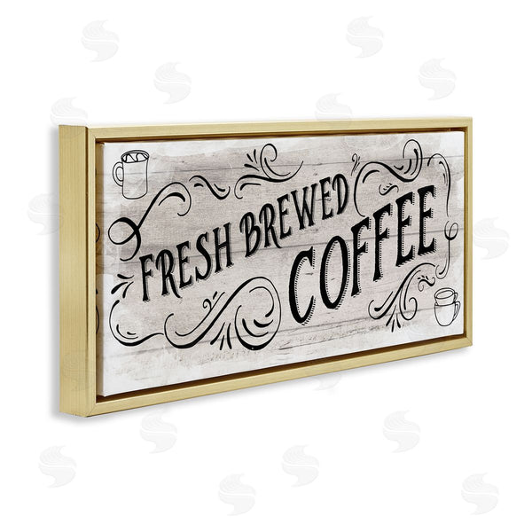 Stupell Industries Amanda Murray | Fresh Brewed Coffee Phrase Wall Art