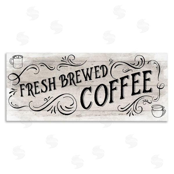 stupell industries Amanda Murray | Fresh Brewed Coffee Phrase Wall Art