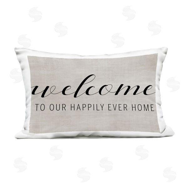 Stupell Industries Amanda Murray | Happily Ever Home Welcome Printed Throw Pillow