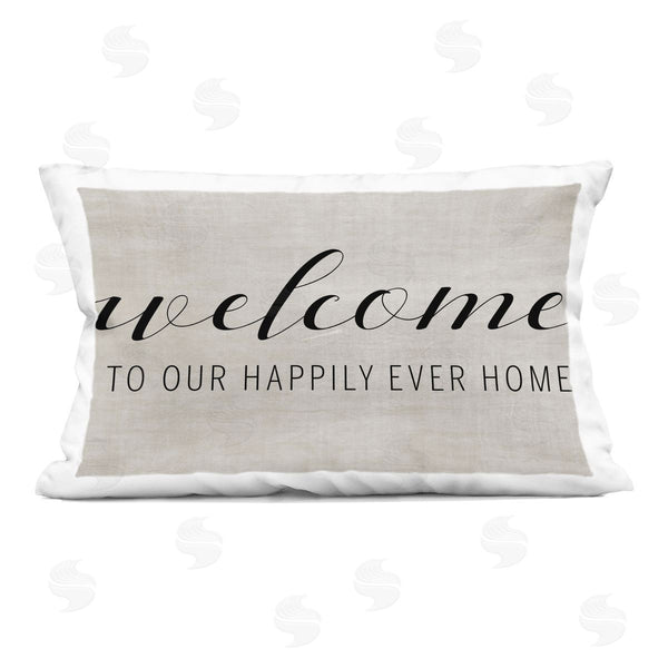stupell industries Amanda Murray | Happily Ever Home Welcome Printed Throw Pillow