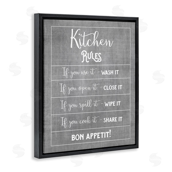 Stupell Industries Amanda Murray | Kitchen Rules Bon Appetit Sign Wall Art