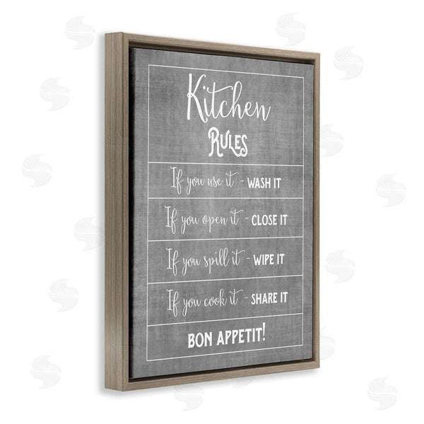 Stupell Industries Amanda Murray | Kitchen Rules Bon Appetit Sign Wall Art