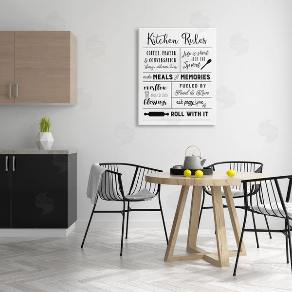 Stupell Industries Amanda Murray | Minimal Kitchen Rules Chart Wall Art