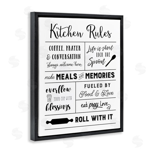 Stupell Industries Amanda Murray | Minimal Kitchen Rules Chart Wall Art