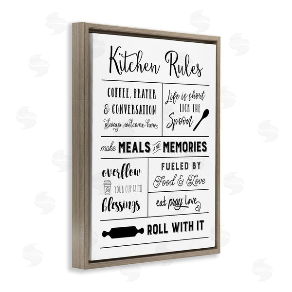 Stupell Industries Amanda Murray | Minimal Kitchen Rules Chart Wall Art