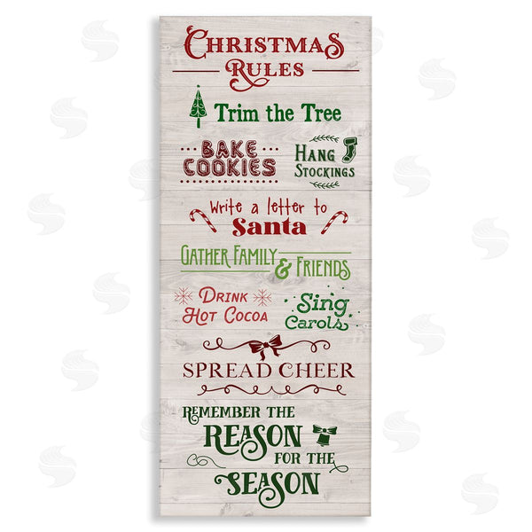 stupell industries Amanda Murray | Rustic Christmas Rules Wall Art
