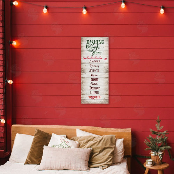 Stupell Industries Amanda Murray | Rustic Santa's Reindeer Wall Art
