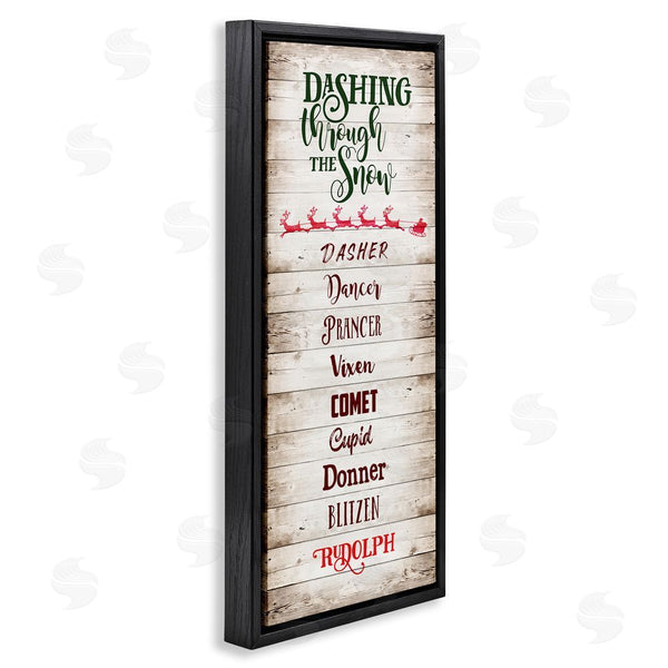 Stupell Industries Amanda Murray | Rustic Santa's Reindeer Wall Art