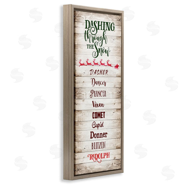 Stupell Industries Amanda Murray | Rustic Santa's Reindeer Wall Art
