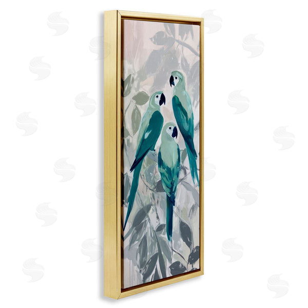 Stupell Industries Amanda Tsoukanelis | Green Parrot Trio