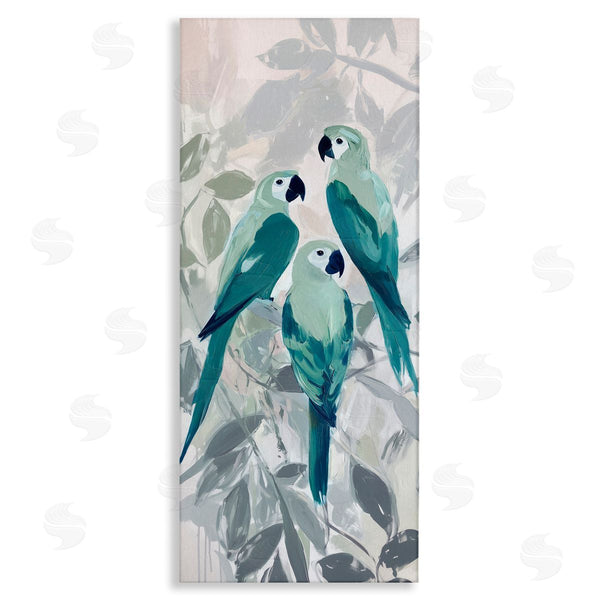 stupell industries Amanda Tsoukanelis | Green Parrot Trio
