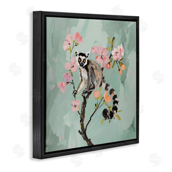 Stupell Industries Amanda Tsoukanelis | Lemur Perched On Spring Blooms