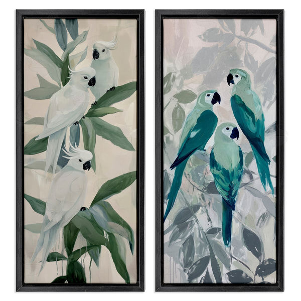 Stupell Industries Amanda Tsoukanelis | Parrot Trios Perched