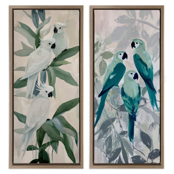 Stupell Industries Amanda Tsoukanelis | Parrot Trios Perched