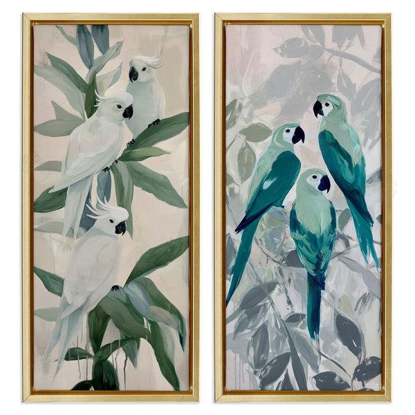 Stupell Industries Amanda Tsoukanelis | Parrot Trios Perched