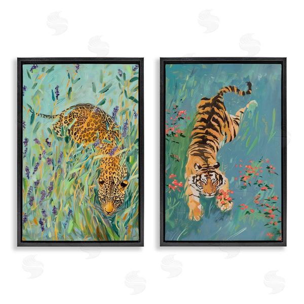 Stupell Industries Amanda Tsoukanelis | Prowling Tiger & Leopard Habitats