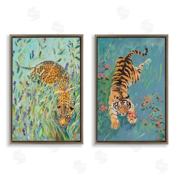 Stupell Industries Amanda Tsoukanelis | Prowling Tiger & Leopard Habitats