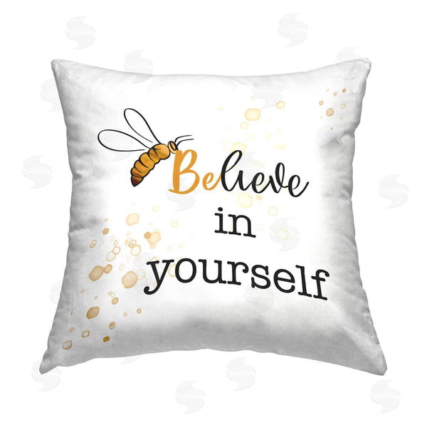 stupell industries Amber Clarkson | Believe In Yourself Phrase Printed Throw Pillow