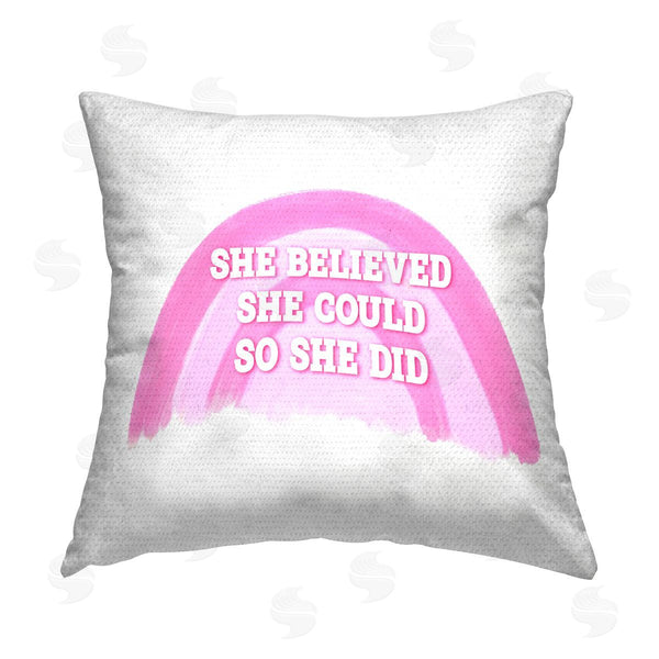Stupell Industries Amber Clarkson | Believed She Could Printed Throw Pillow