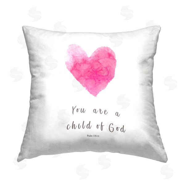 stupell industries Amber Clarkson | Child of God Psalm Phrase Printed Throw Pillow