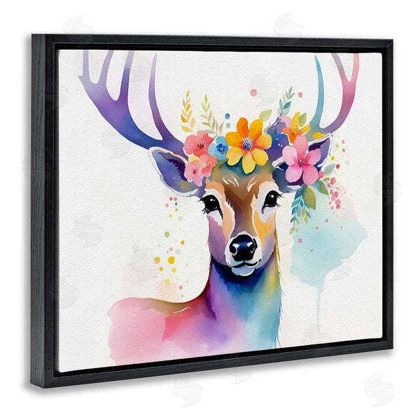 Stupell Industries Amber Clarkson | Floral Garland Deer