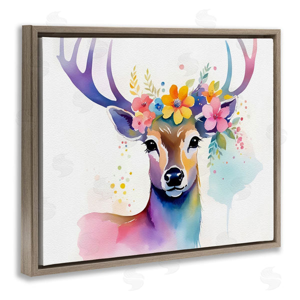 Stupell Industries Amber Clarkson | Floral Garland Deer