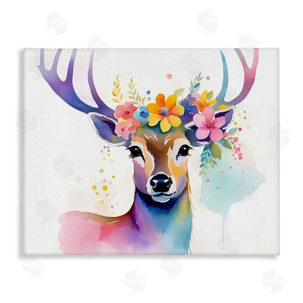 stupell industries Amber Clarkson | Floral Garland Deer