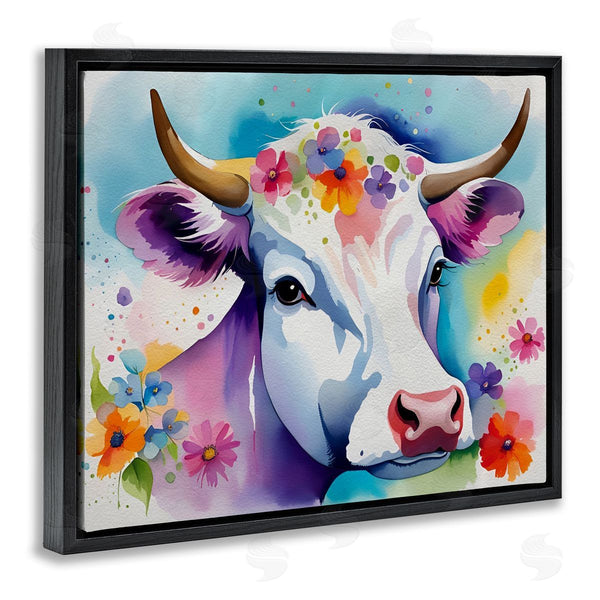 Stupell Industries Amber Clarkson | Flower Speckled Cow