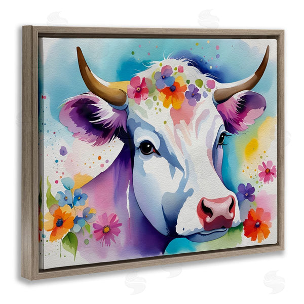 Stupell Industries Amber Clarkson | Flower Speckled Cow