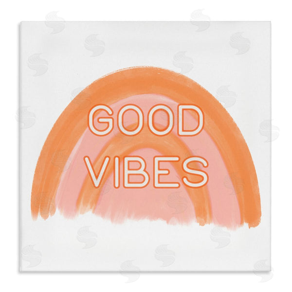 stupell industries Amber Clarkson | Orange Good Vibes Wall Art