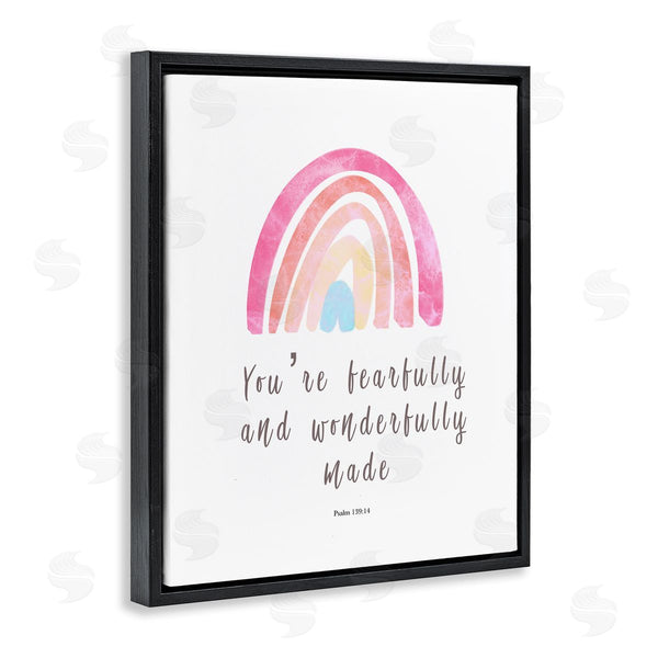 Stupell Industries Amber Clarkson | Psalm 139:14 Rainbow Wall Art
